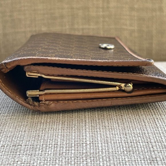 CELINE C Macadam Long Bifold Wallet Card Holder Leather Clutch Purse Made in Ita - Picture 6 of 12